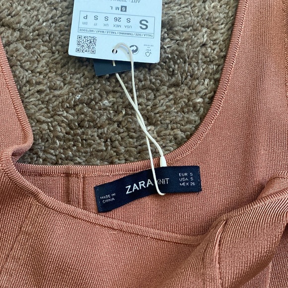 Zara | NWT Mini Knitwear Bodycon Dress - Picture 4 of 8